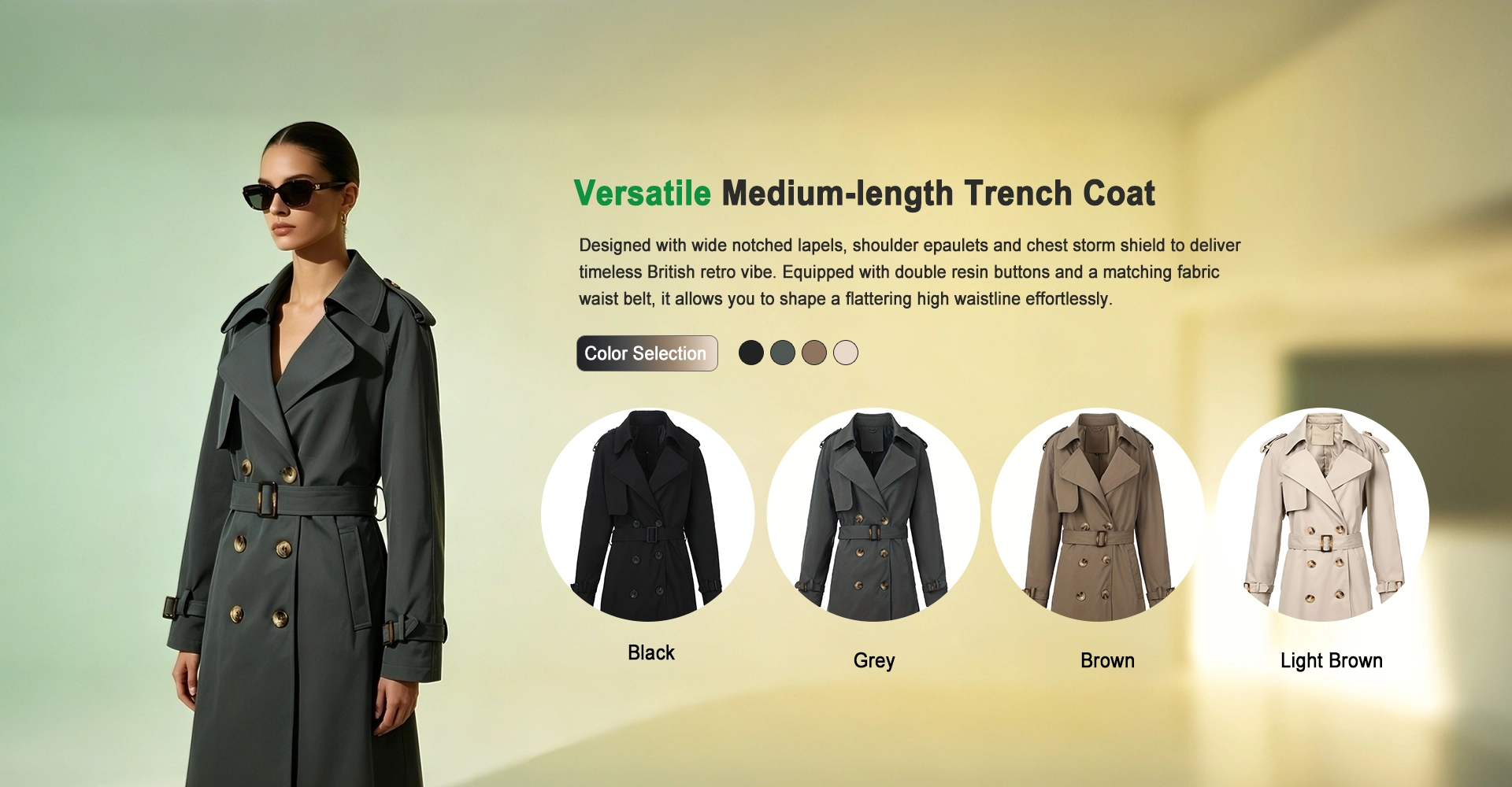 China Women Trench Coat factory