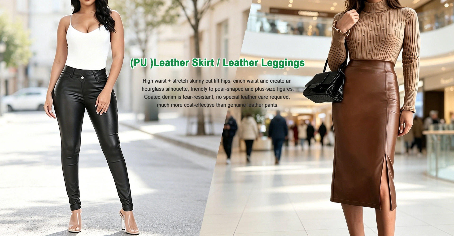 China Women PU Leather Pants supplier