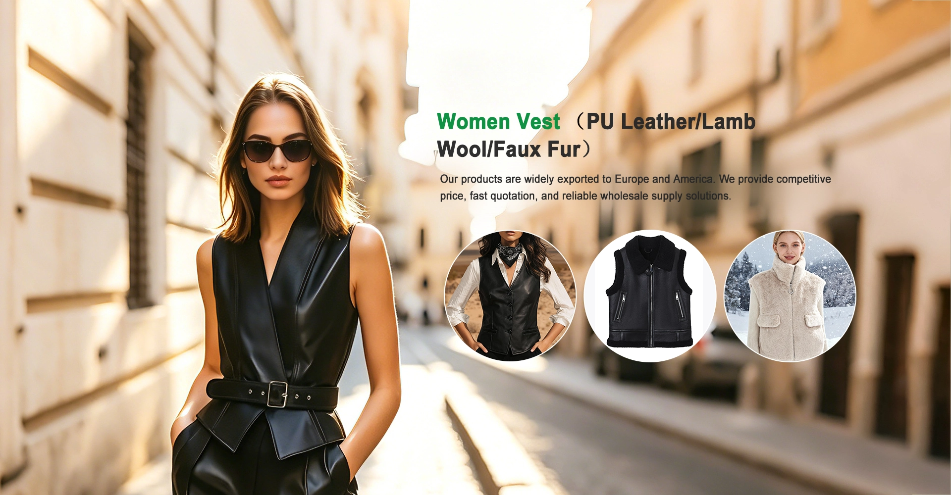 China Women Faux Leather Jacket manufacturer