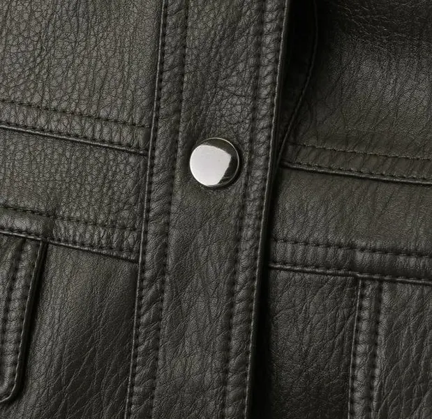 Buttery-Soft Faux Leather Jacket in American Vintage Style