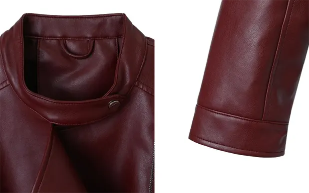 Multi-zipper Asymmetrical Faux Leather Biker Jacket