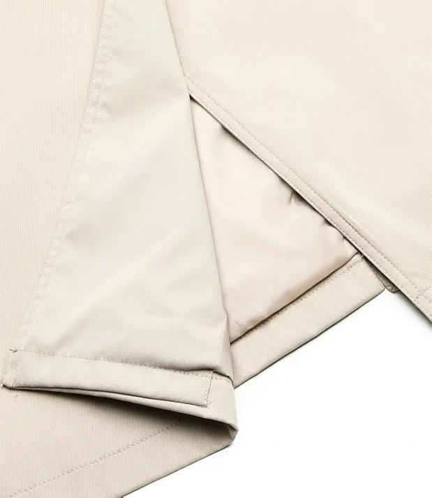 Double-Breasted Trench Coat with Belt