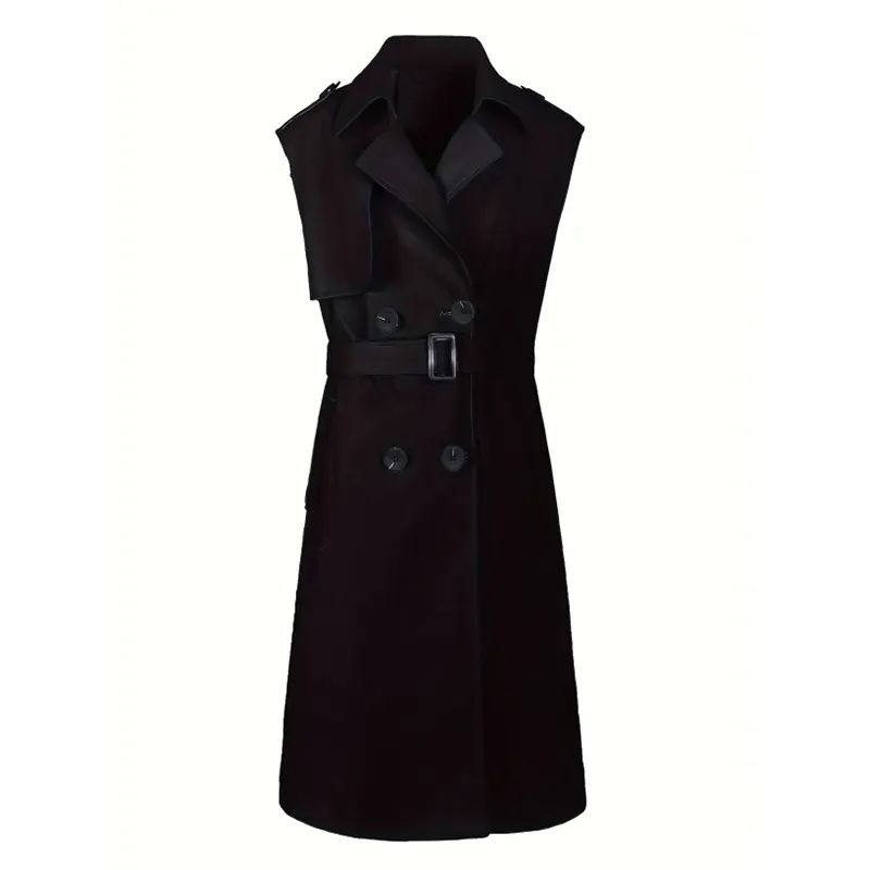 Women's Resort Style Sleeveless Duster Coat