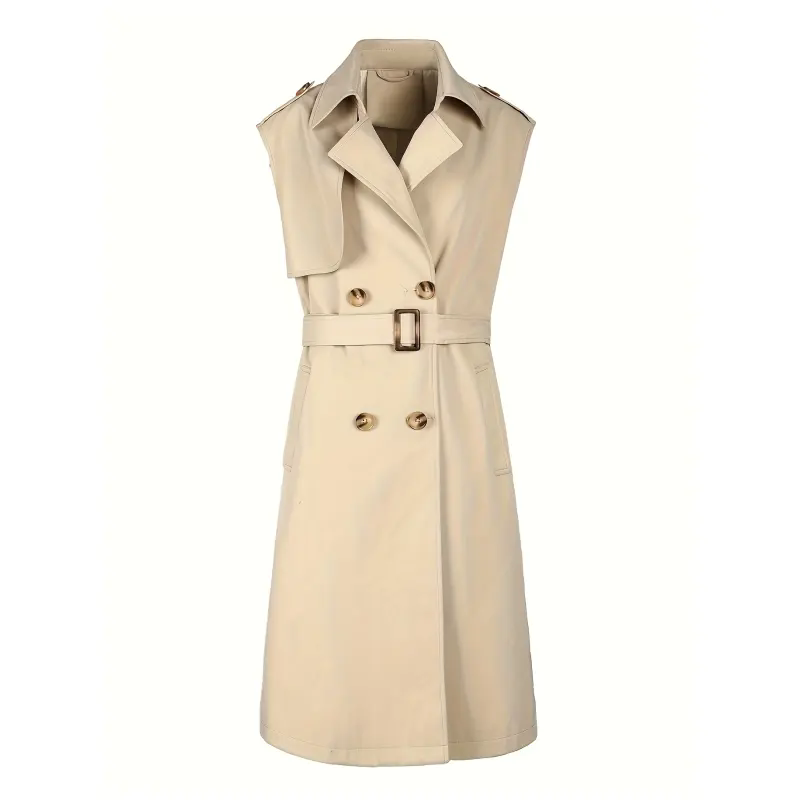 Women's Resort Style Sleeveless Duster Coat